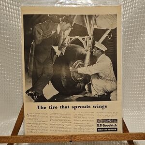 Vintage B.F. Goodrich Tire Advertisement 1945